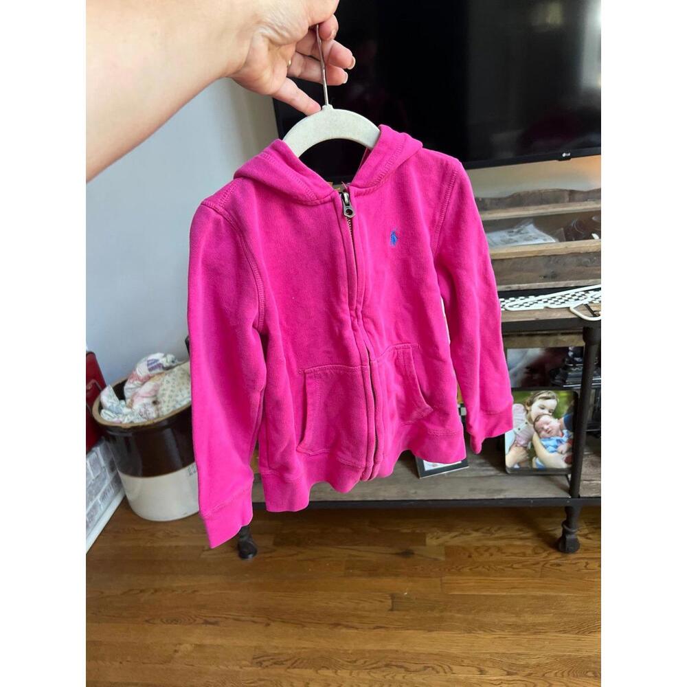 Ralph Lauren‎ polo pink zip-up hoodie size 5